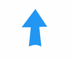 Fototapeta premium blue arrow on white background