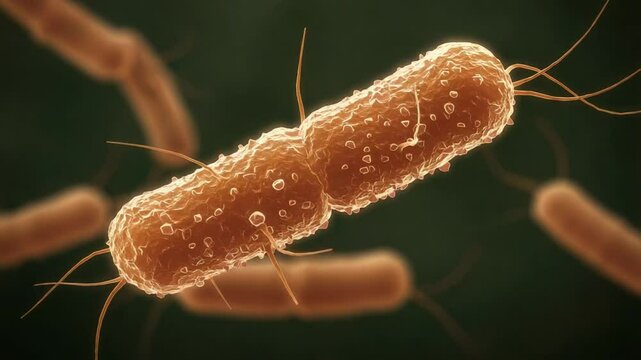 Bacteria Under a Microscope Revealing Fascinating Structures and Movements in a Laboratory Setting