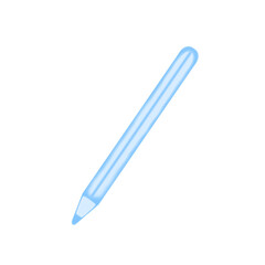 Blue watercolor pen design illustration