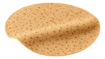 Flaxseed flour wrap with a soft, pliable texture and visible flaxseed specks