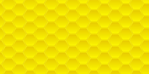 Vector seamless geometric pattern. Modern thin hexagon grid texture. Background Yellow honeycomb EPS 10