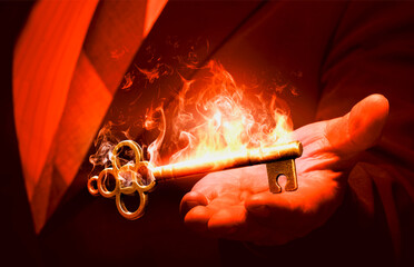 Key to business opportunities. Successful business idea.