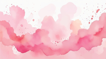 Pink Abstract Watercolor Background with Colorful Splashes and Artistic Texture