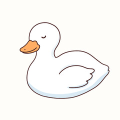 Cute duck vector illustration