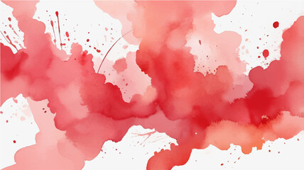 Red watercolor paint background with abstract artistic splash design