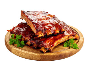 Traditional Carolina Style Ribs in Barbecue Setting