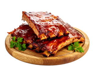 Traditional Carolina Style Ribs in Barbecue Setting