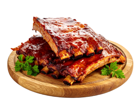 Traditional Carolina Style Ribs in Barbecue Setting
