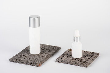 Plastic white tube for cream or lotion. Skin care or sunscreen cosmetic, Cosmetic accessory for...