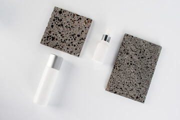 Plastic white tube for cream or lotion. Skin care or sunscreen cosmetic, Cosmetic accessory for...
