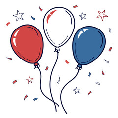 Red White Blue Balloons 