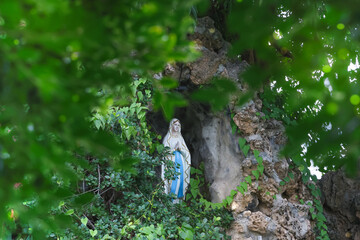 Our Lady of Lourdes virgin Mary Catholic statue