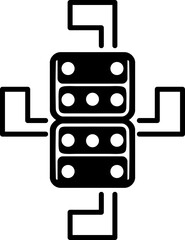 Data Center Server Rack & Network Hardware Icon