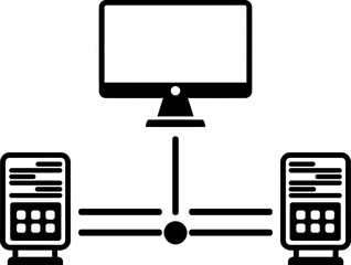 Computer Network & Server Setup Icon - Client-Server Connection