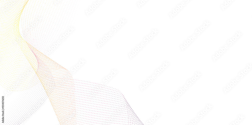 Poster abstract wavy curve dote lines background. modern template abstract design flowing wave digital freq