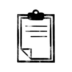 Hand-drawn clipboard with paper and notes