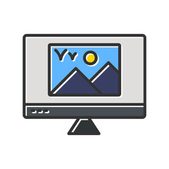 Monitor Vector Icon