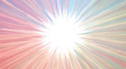 Obraz premium Vibrant Burst of Colorful Light Radiating in Abstract Painting Style