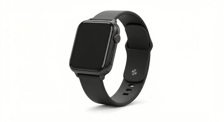 Sleek Black Smartwatch with Modern Band Minimalist Design