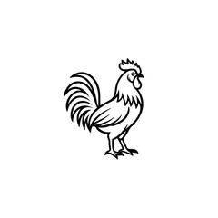 Rooster Line Art Vector Set – Proud, Tribal, and Decorative Chicken Illustrations