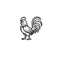 Rooster Line Art Vector Set – Proud, Tribal, and Decorative Chicken Illustrations