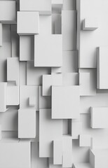 Abstract arrangement of cubes and cuboids
