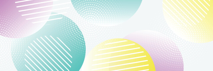Colorful abstract background overlap layer on bright space with circles effect decoration. Modern graphic design element multicolor style concept for web banner, art, flyer, card, or brochure cover