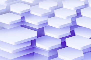 Obraz premium Hexagonal abstract pattern in blue and white