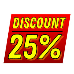 Discount icon on white background, promotion and sale