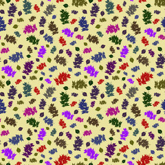 Illustration. Seamless pattern of flowers, Pattern