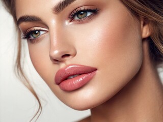 Beautiful well-groomed female face