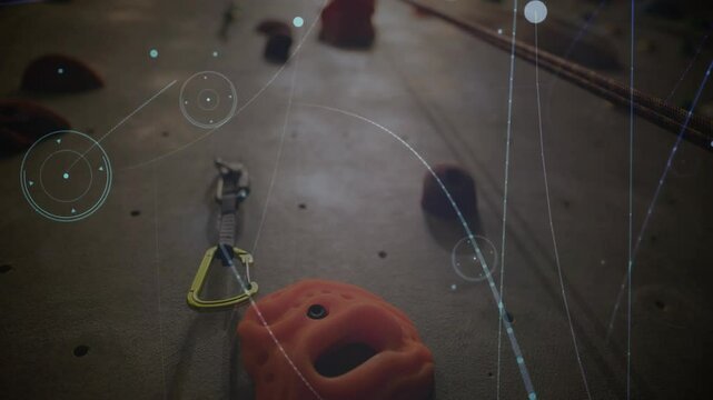 After static frame circles drifting, arcing light sweeping overlaying HUD on orange hold quickdraw