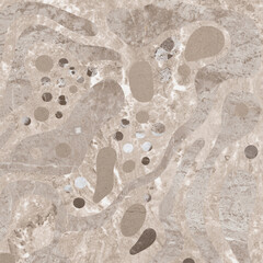 Digital art illustration. Organic geometry made of stone, cement and marble patterns.