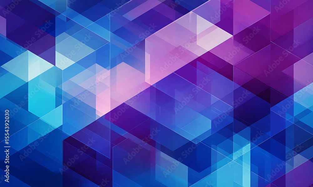 Poster abstract geometric overlapping shapes and color