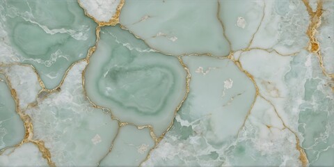 Natural high gloss marble texture surface with luxury green, golden, white and brown combination