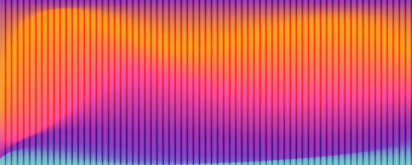 Modern abstract background with vertical lines, soft gradient in pink, purple and orange tones. Smooth and flowing aesthetic, fractal glass gradient background