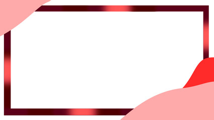 frame with red ribbon