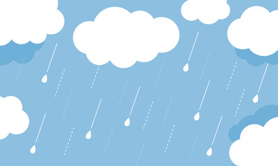 雨と雲のベクター フレーム 背景