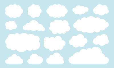 雲シルエット、ベクターセット