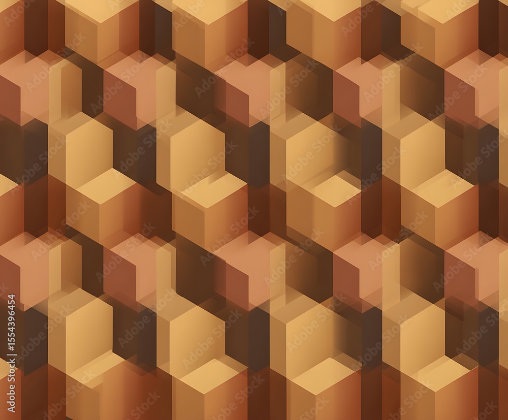 Fototapete abstract geometric pattern with overlapping cubes