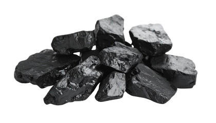 coal isolated on transparent background.