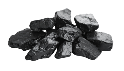 coal isolated on transparent background.