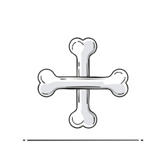 Simple Vector Knee Joint Thick Line Illustration in Minimal Logo Style for Medical Anatomy Design