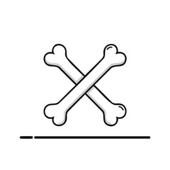Simple Vector Knee Joint Thick Line Illustration in Minimal Logo Style for Medical Anatomy Design