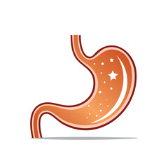 Simple Vector Stomach Thick Line Illustration in Modern Minimal Logo Style Clean Design