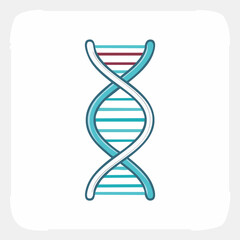 Simple Vector DNA Thick Line Illustration Logo Style