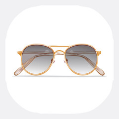 Simple Vector Sunglasses Thick Line Illustration Logo Style