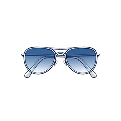 Simple Vector Sunglasses Thick Line Illustration Logo Style