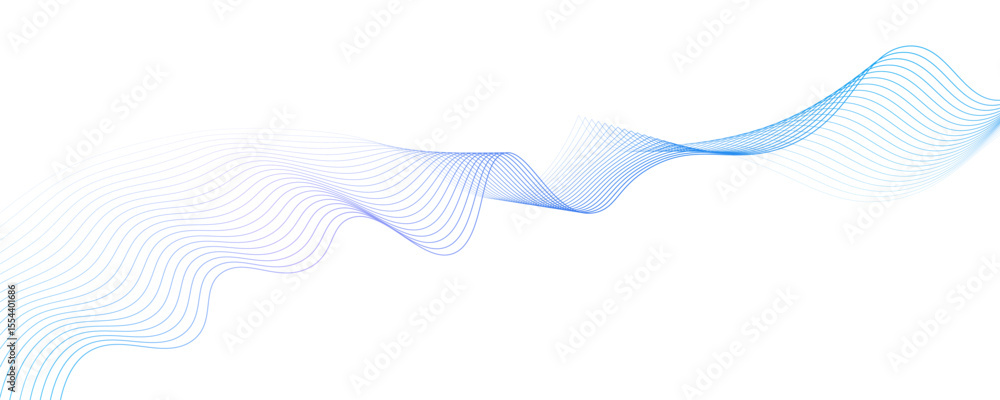 Poster vector wave lines smooth flowing dynamic blue purple pink gradient isolated on white background for 