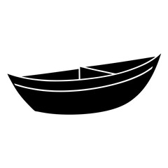 boat on white background